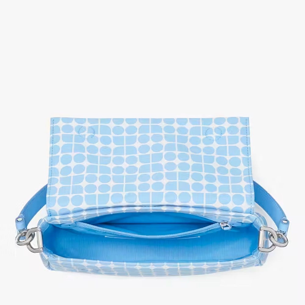 Kate Spade Noel Jacquard Convertible Crossbody Canvas XBody 
Astral Blue 
NWT - Picture 5 of 16